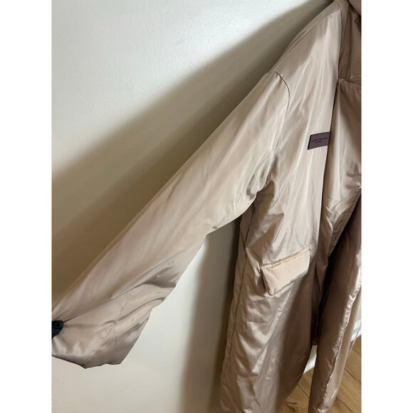 Brandon Blackwood Tailored Puffer Coat Cream New Size Small Maximalist - Picture 7 of 9